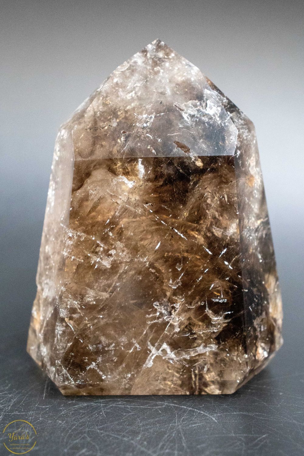 Elestiaal Kwarts/ krokodillen kwarts punt 510 gram