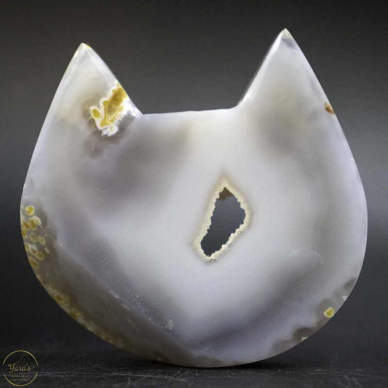 Agaat poezen hoofdje 136 gram