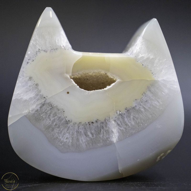 Agaat poezen hoofdje 228 gram