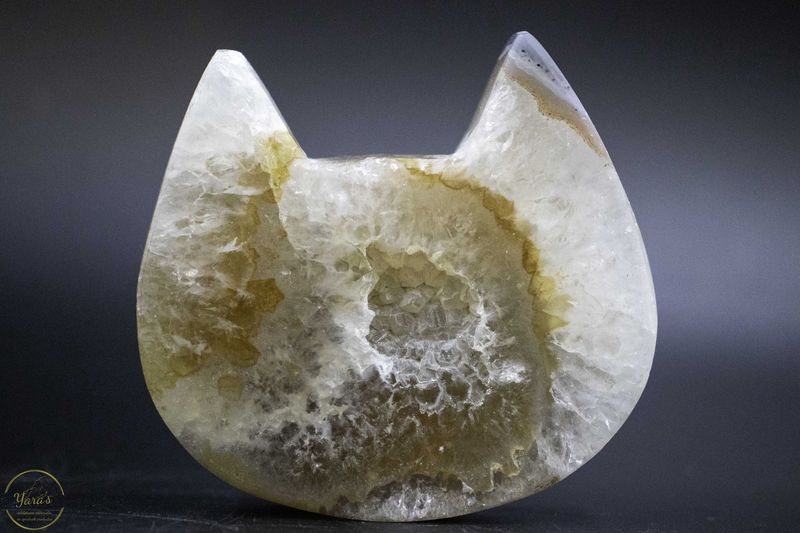 Agaat poezen hoofdje 190 gram