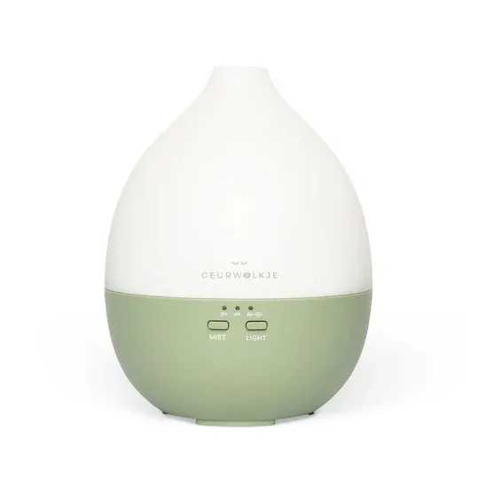 Nimbus 2.0 tevens nachtlampje - Geurwolkje® Diffuser - Groen - 200 ml
