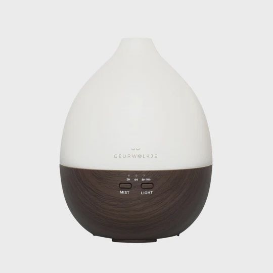 Nimbus 2.0 tevens nachtlampje - Geurwolkje® Diffuser - Donker hout - 200 ml