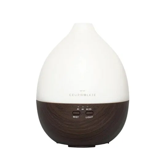 Nimbus 2.0 tevens nachtlampje - Geurwolkje® Diffuser - Donker hout - 200 ml