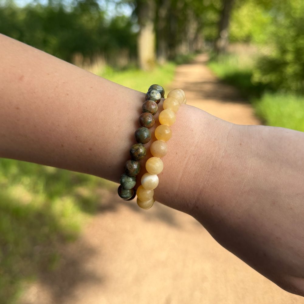 Rust in je hoofd - armbandenset (8 mm)