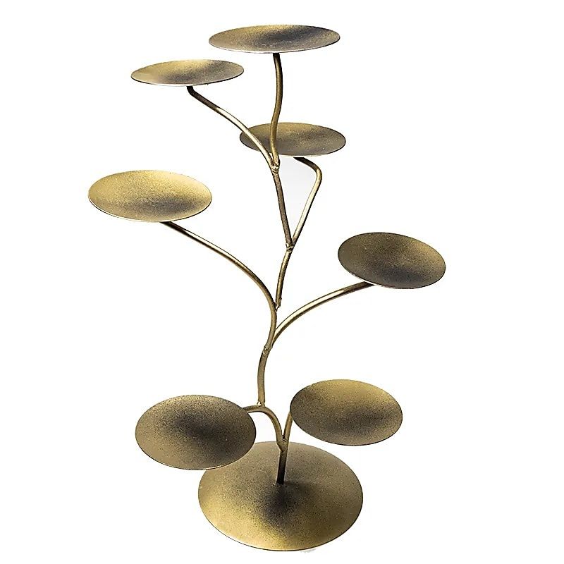 Chakra Lotus display - metaal goud