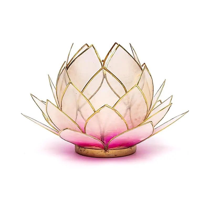 Lotus sfeerlicht roze/lichtroze 15x15cm