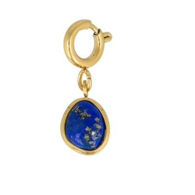Bedel klein goud met lapis lazuli (september)