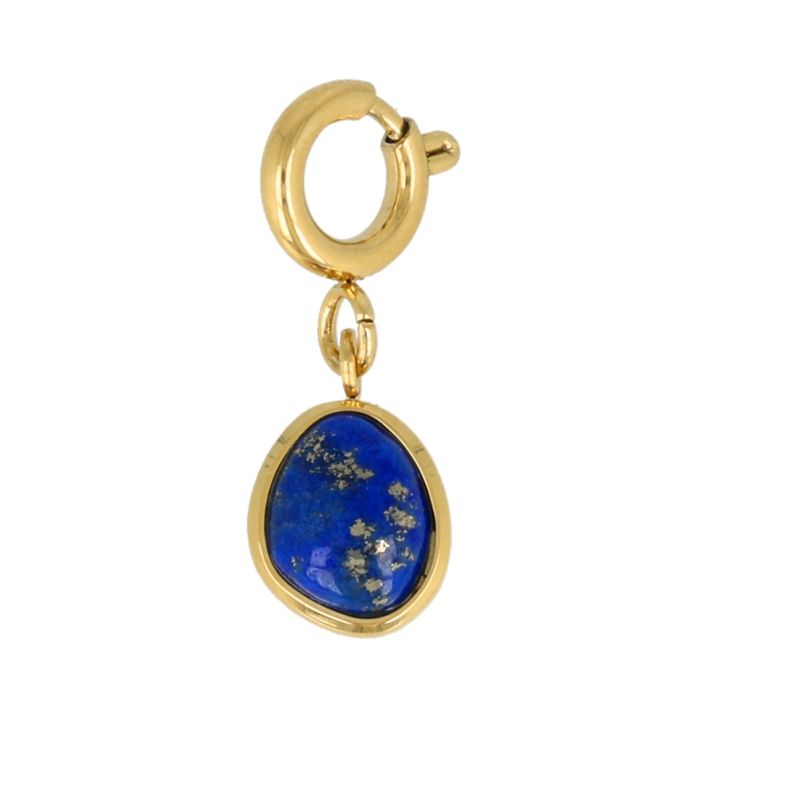Bedel klein goud met lapis lazuli (september)