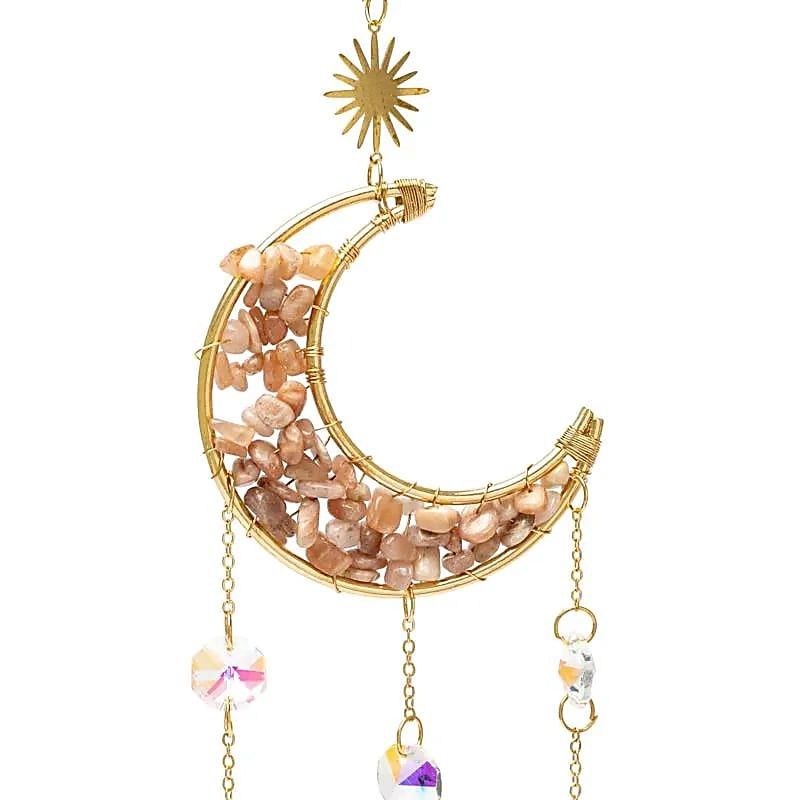 Zonnevanger maan met roze maansteen
