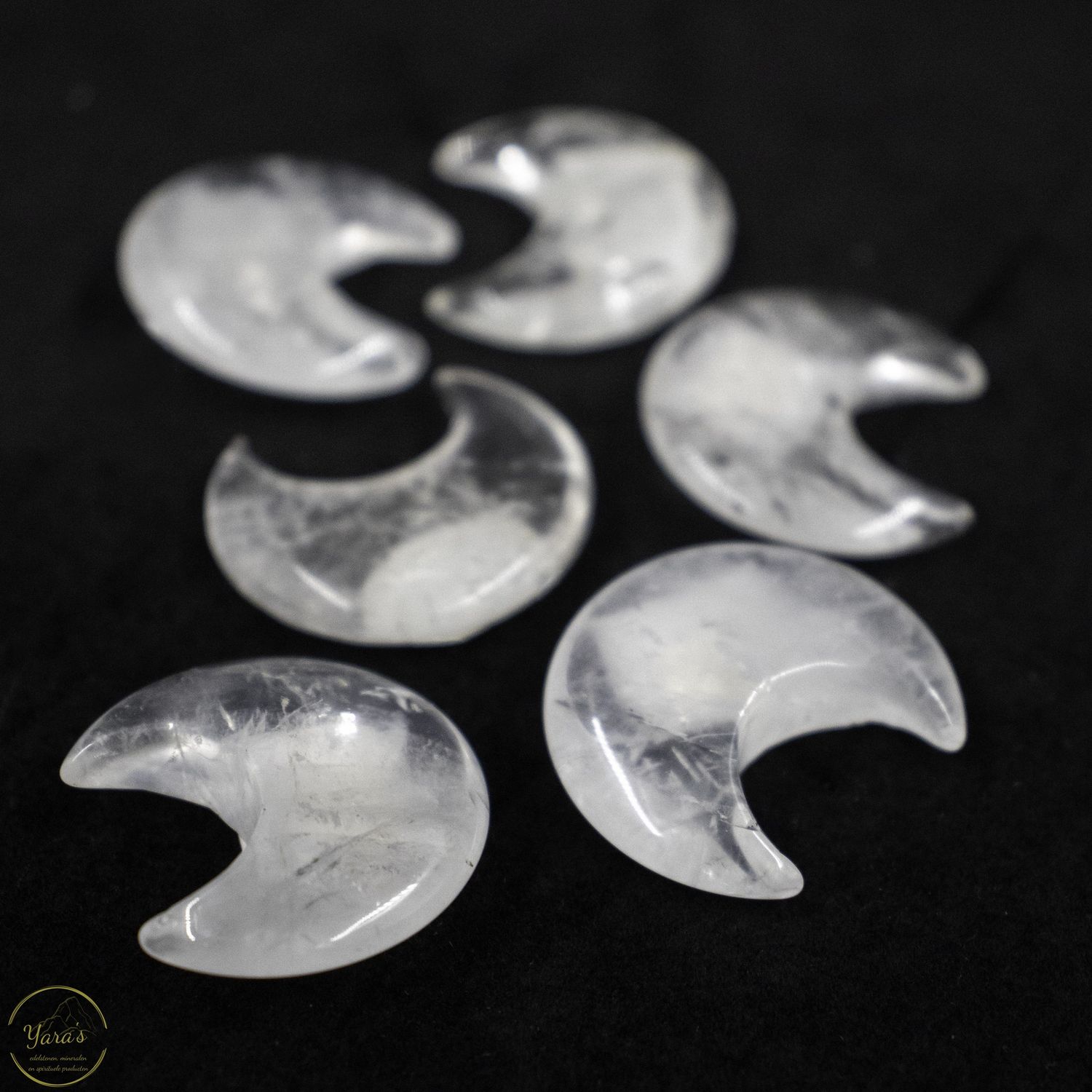 Bergkristal maan 30mm