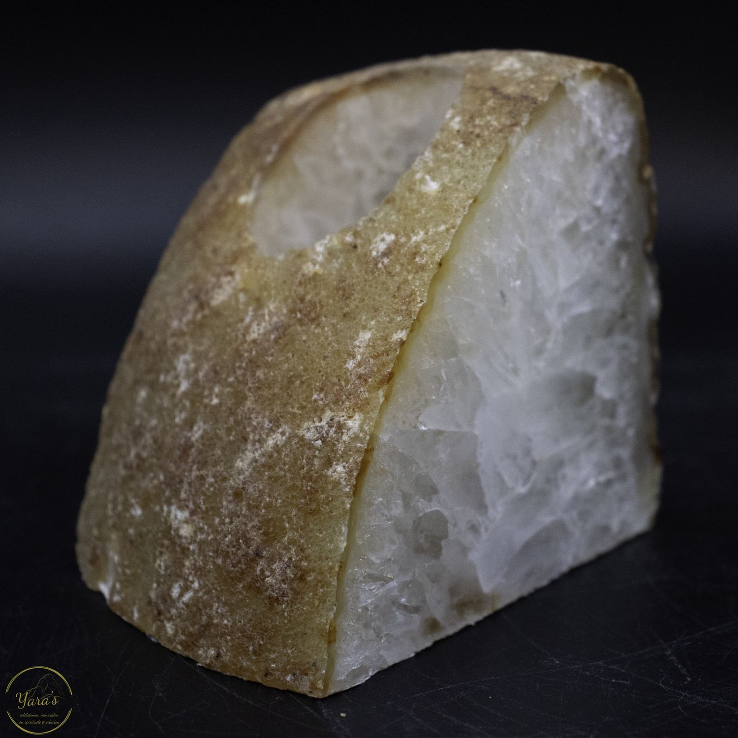 Agaat geode theelichthouder - 946 gram
