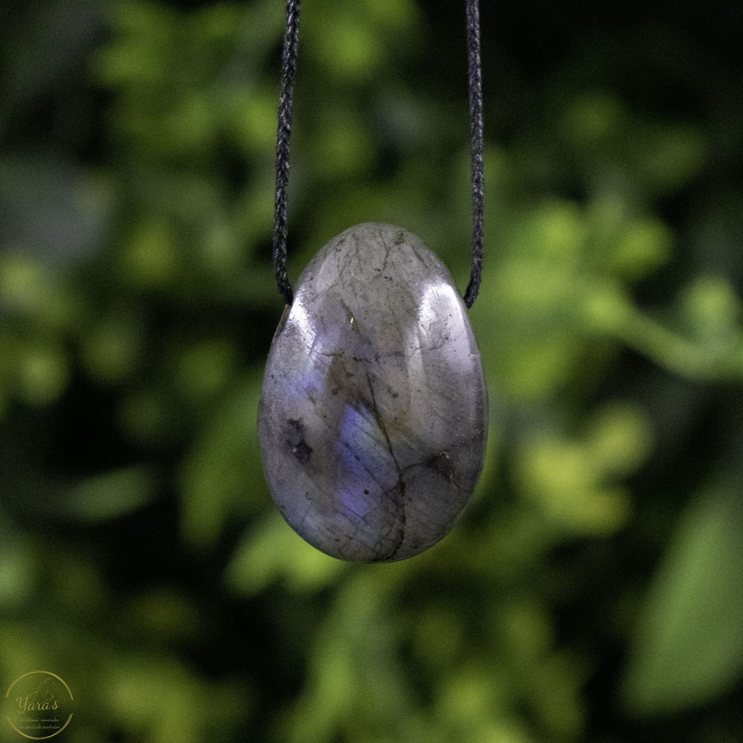 Labradoriet druppel hanger A+ kwaliteit