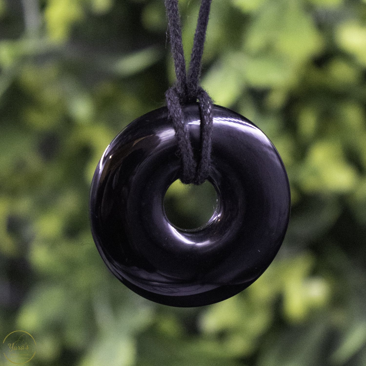 Zwarte Agaat donut 40mm