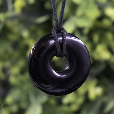 Zwarte Agaat donut 40mm