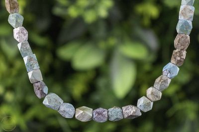 Turkoois (Afghanistan) ketting ca 45cm met zilveren oogje (925)