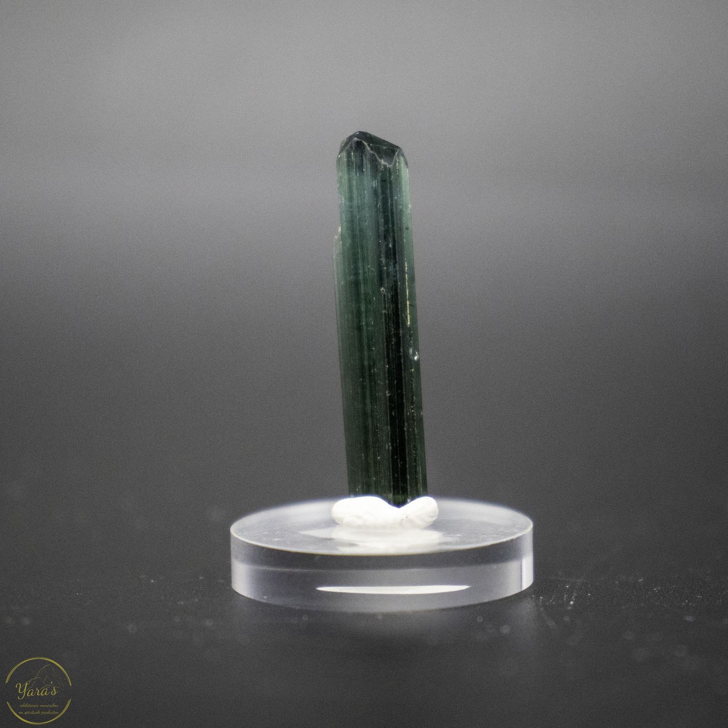 Blauwe Toermalijn/Indigoliet 1.14 gram op sokkel - Gilgit, Pakistan