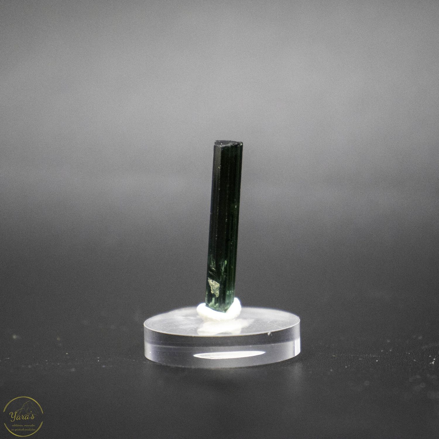 Blauwe Toermalijn/Indigoliet 0.91 gram op sokkel - Gilgit, Pakistan