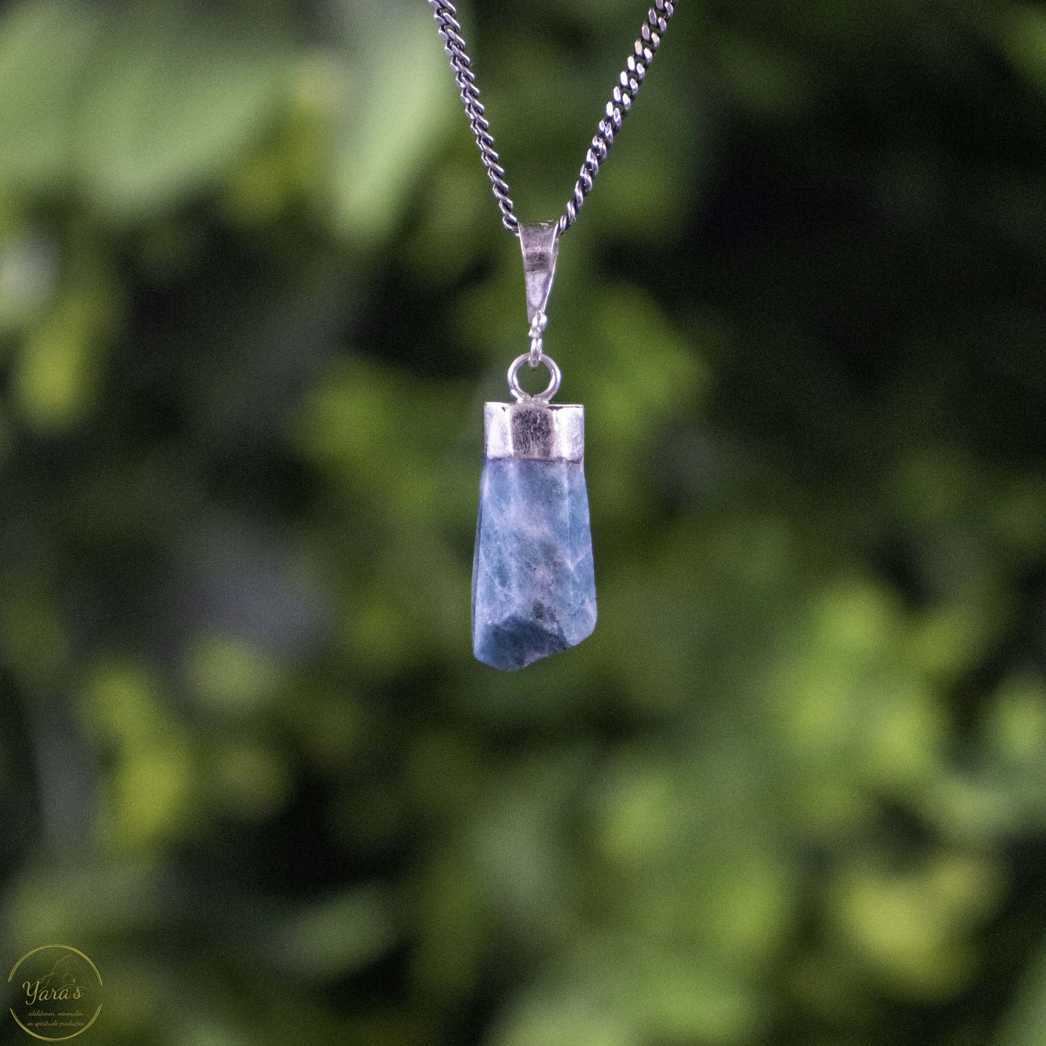 Blauwe Apatiet hanger zilver - 1.61 gram