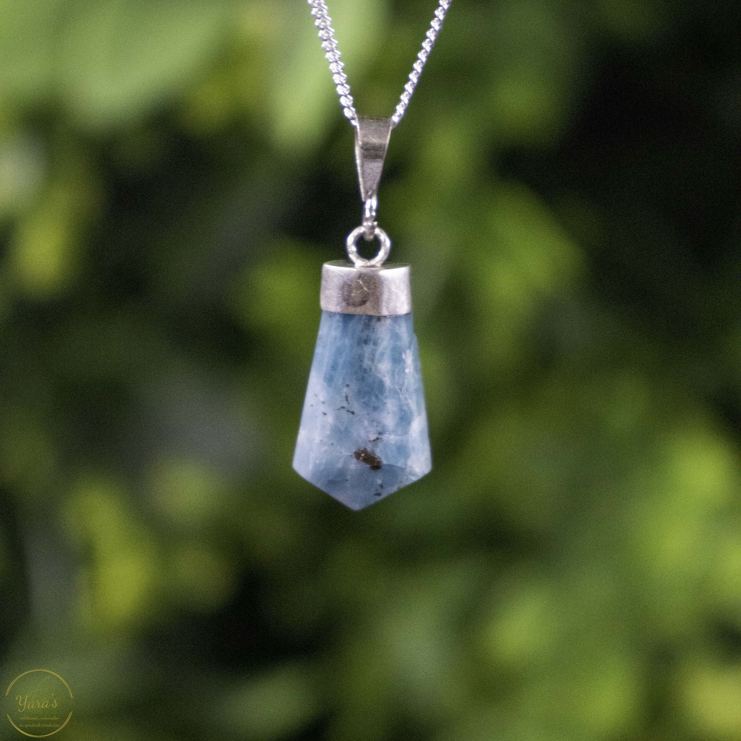 Blauwe Apatiet hanger zilver - 1.83 gram