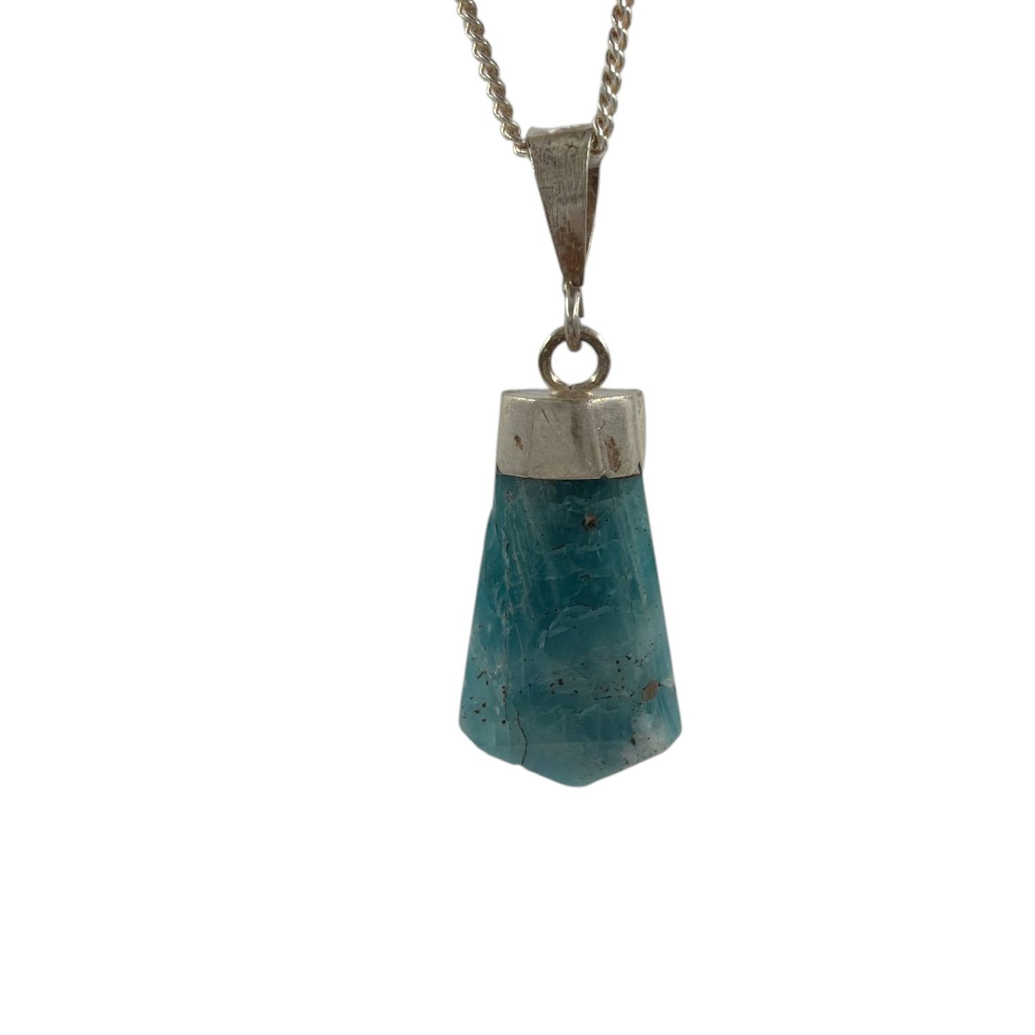 Blauwe Apatiet hanger zilver - 1.83 gram