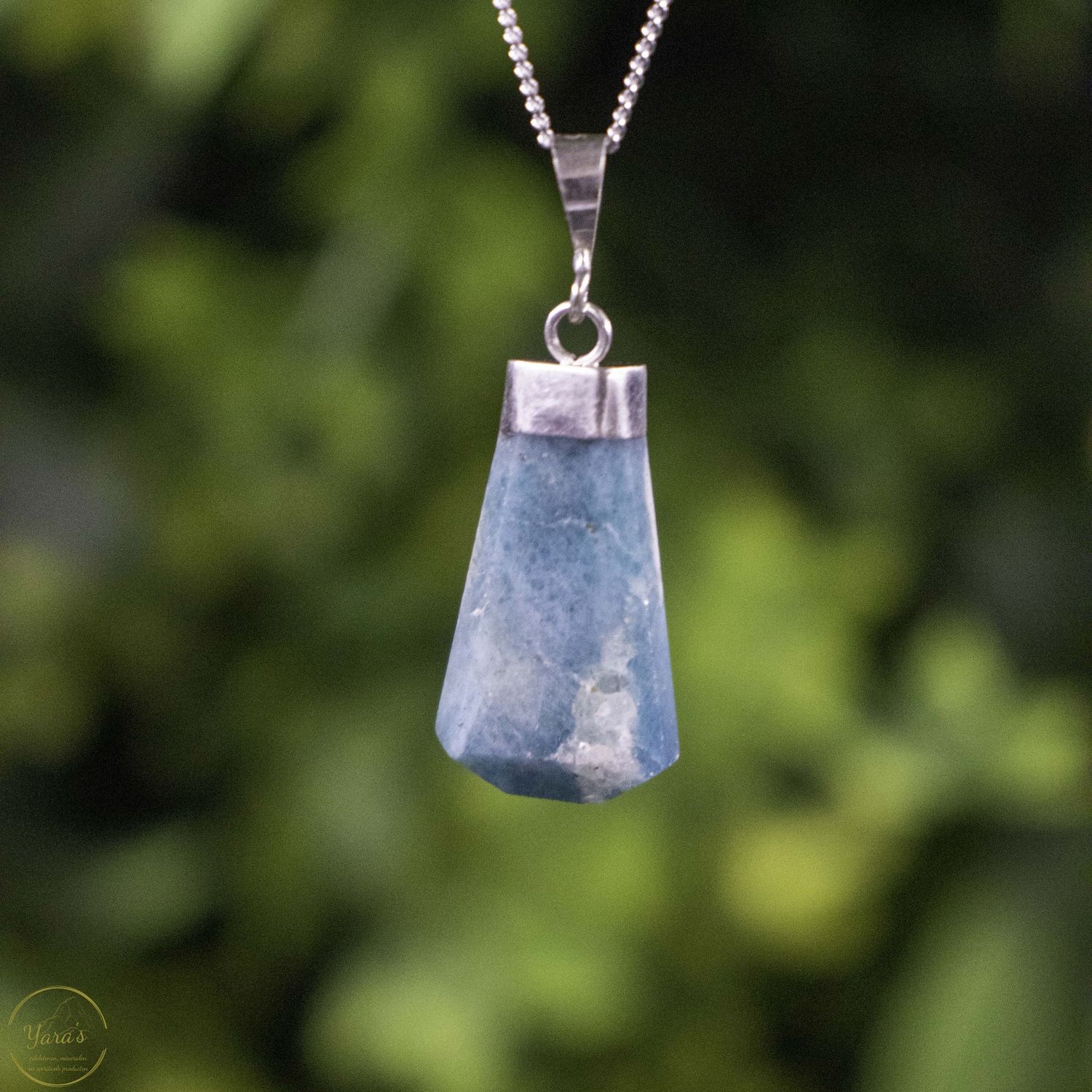 Blauwe Apatiet hanger zilver - 2.39 gram