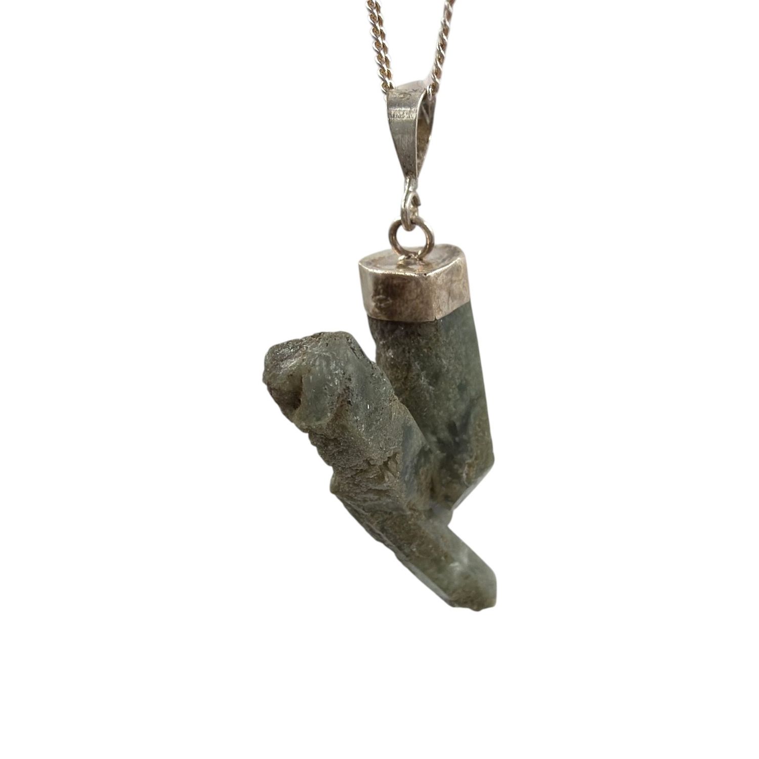 Chlorietkwarts hanger zilver - 2.88 gram