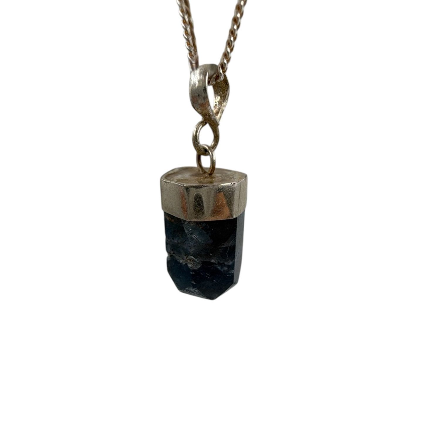 Blauwe Saffier hanger zilver - 2.14 gram