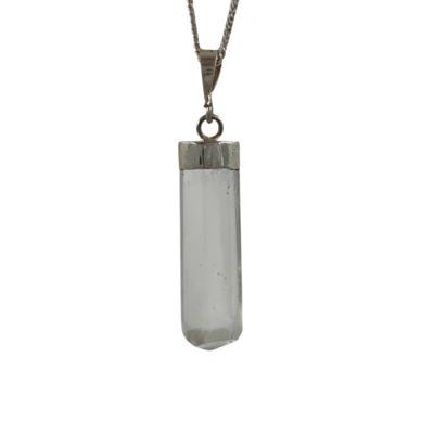 Bergkristal hanger zilver - 4.15 gram