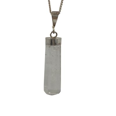 Bergkristal hanger zilver - 3.23 gram