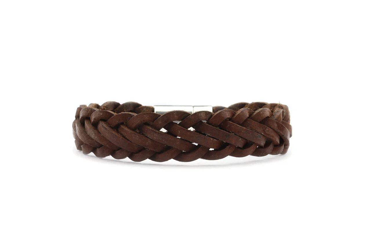 Qoss - MOOS - brede vlecht bruin - L