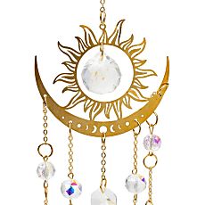 Zonnevanger halve maan met kristalglas