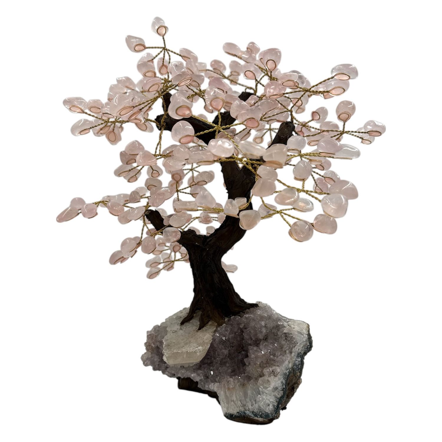 Rozenkwarts bonsai edelstenenboompje  ca. 40 cm