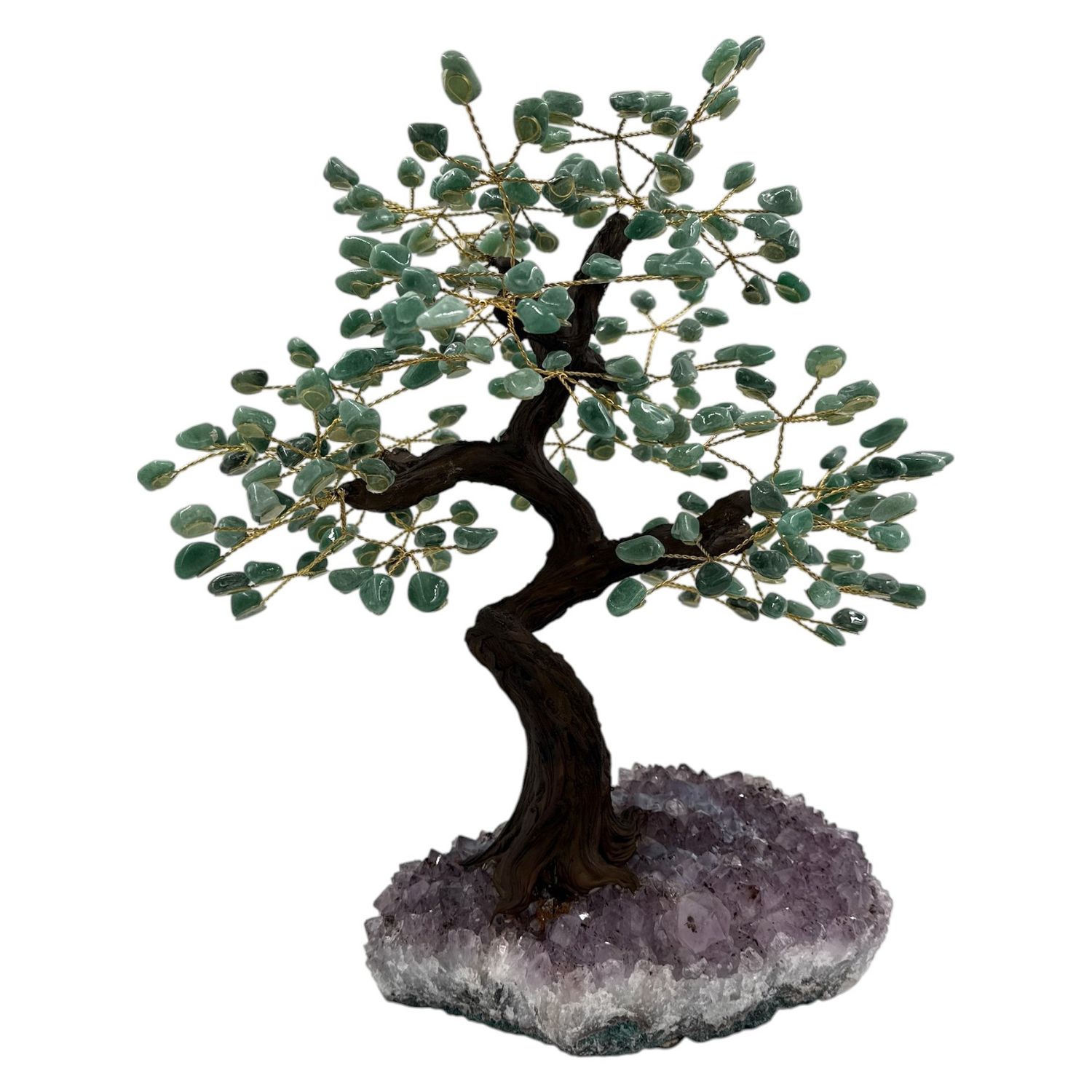 Groene aventurijn bonsai edelstenenboompje ca. 40 cm