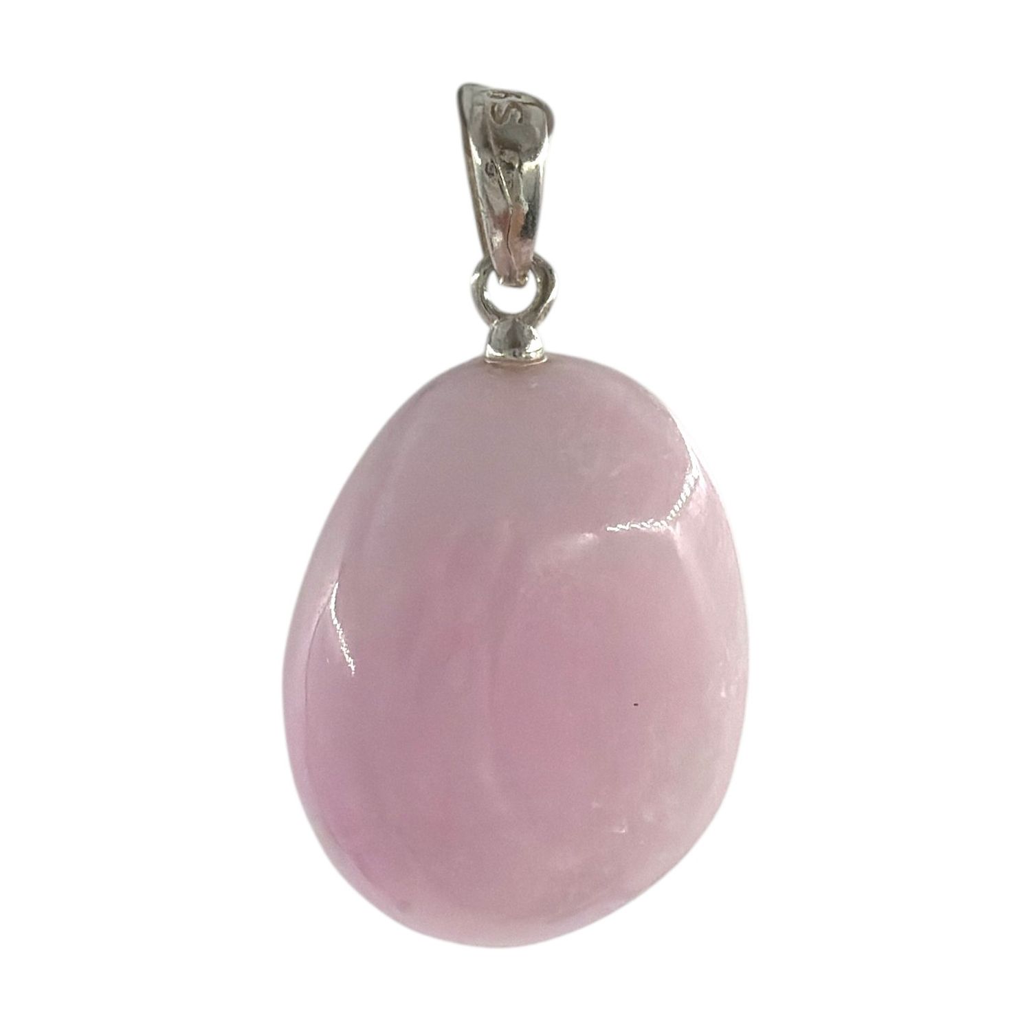 Roze aragoniet hanger zilver