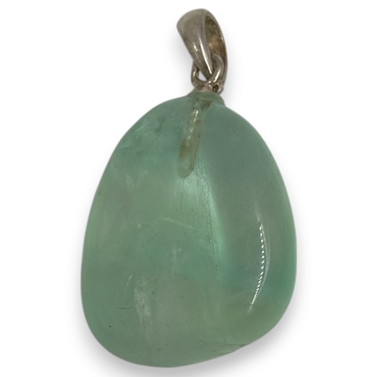 Groene Fluoriet hanger  zilver