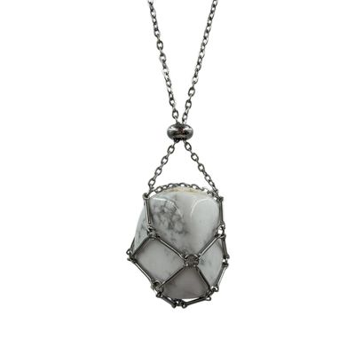 Stainless steel ketting met kooihanger 60+5cm lang