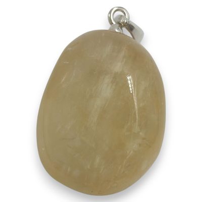 Gele calciet hanger  zilver