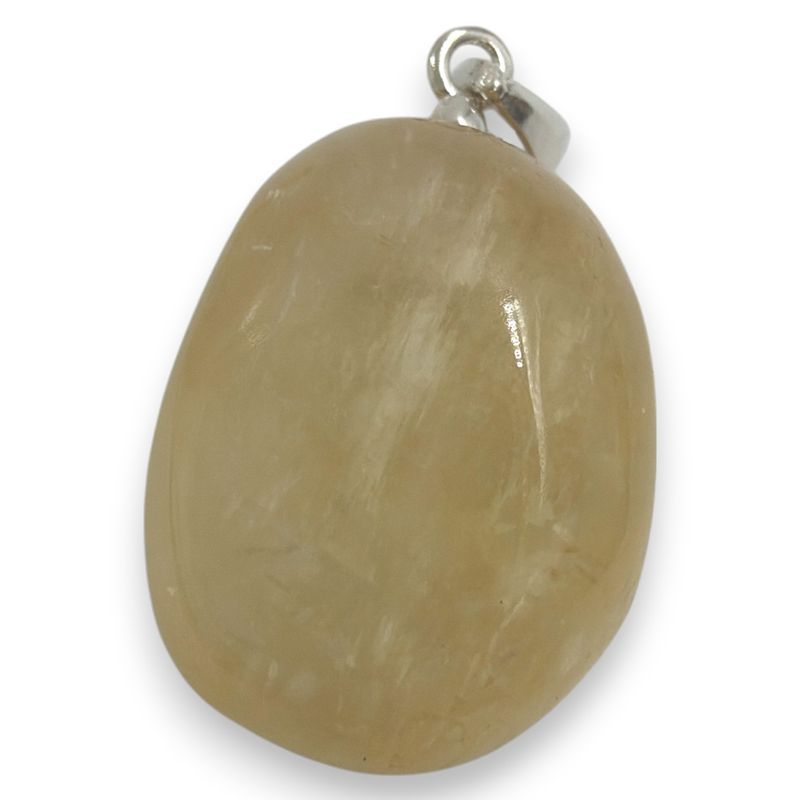 Gele calciet hanger  zilver