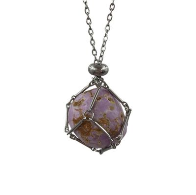 Stainless steel ketting met kooihanger 45+5cm lang