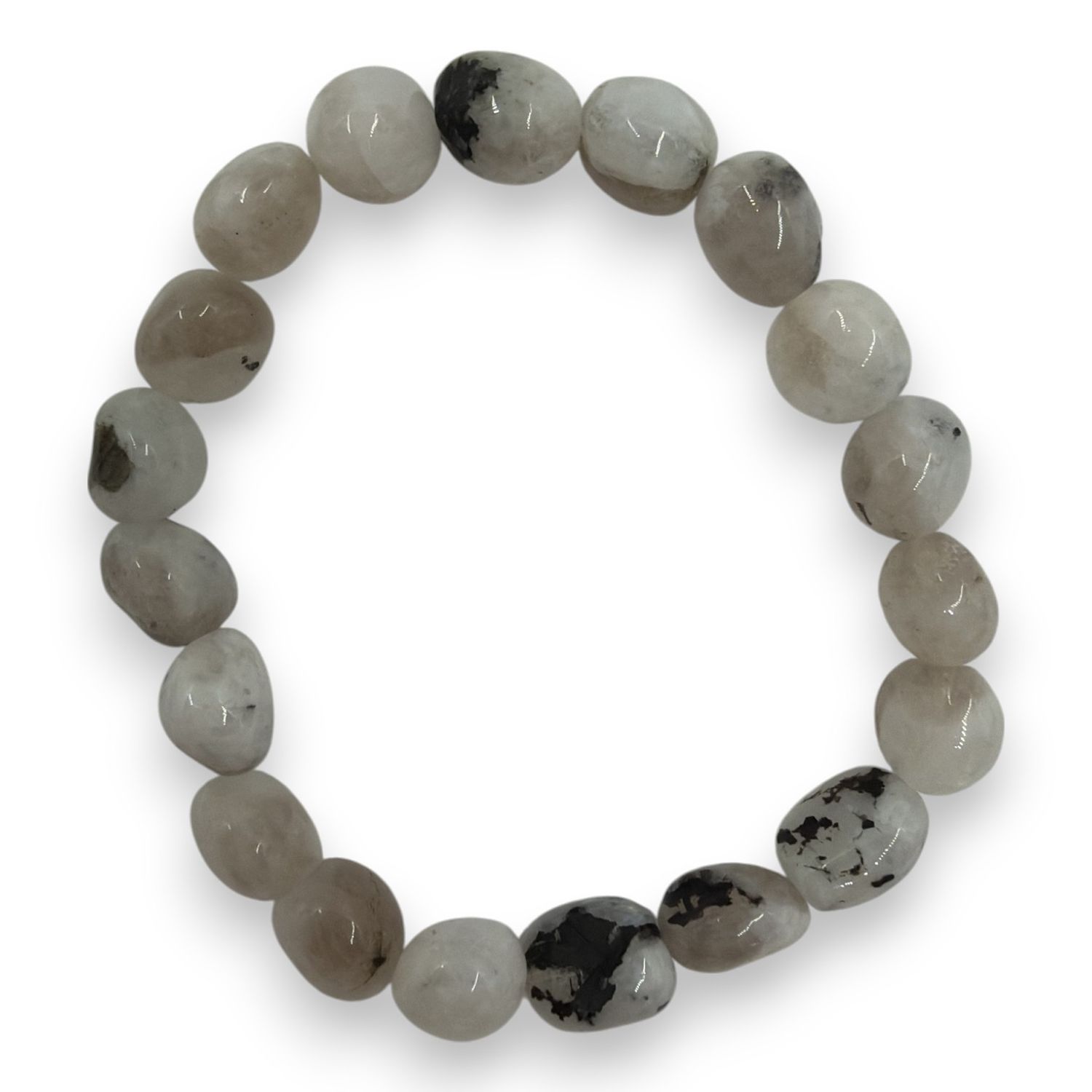 Maanstenen met sprankelend blauwe kleur armband 8x12mm