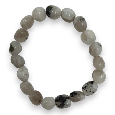 Maanstenen met sprankelend blauwe kleur armband 8x12mm