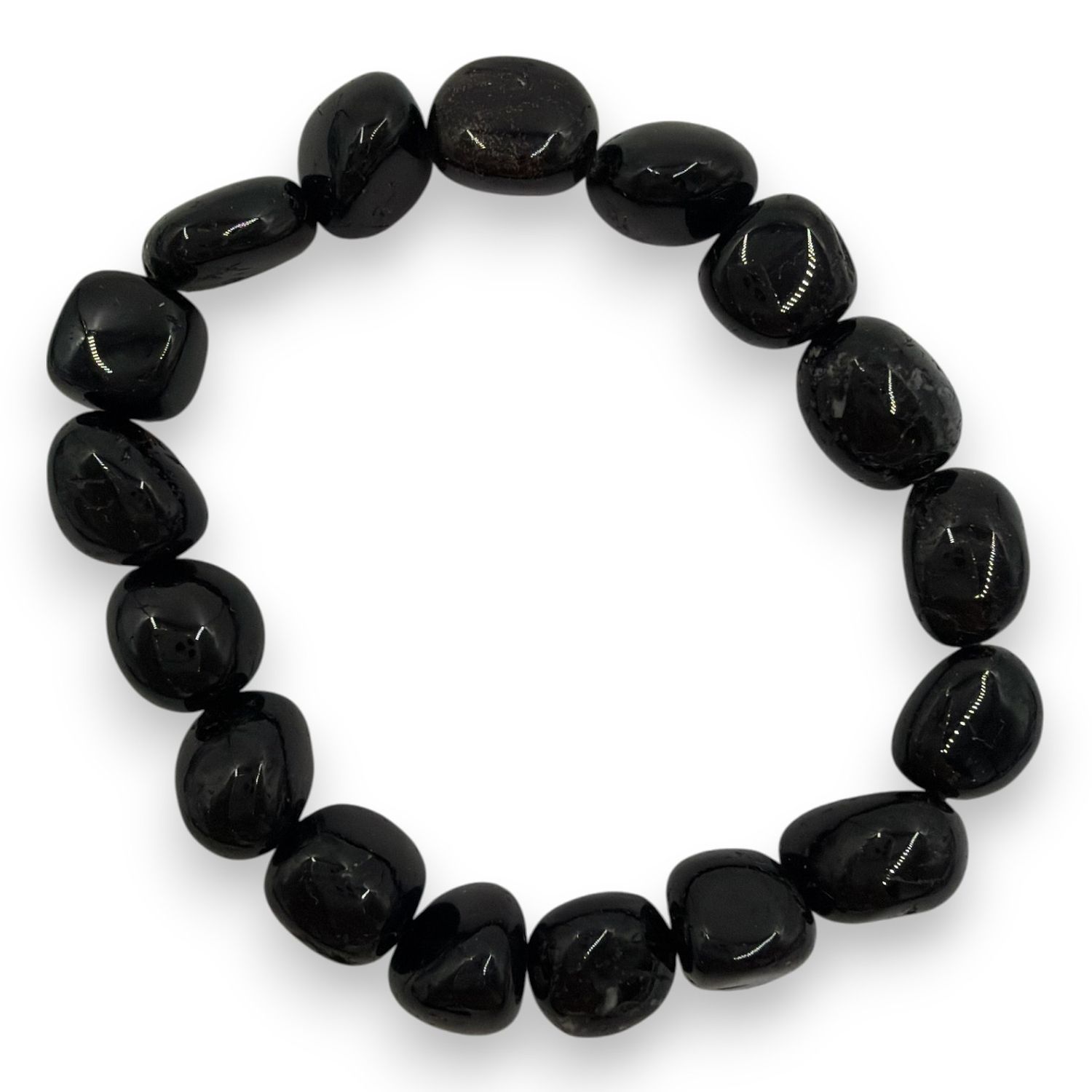 Zwarte toermalijn armband 8x12mm