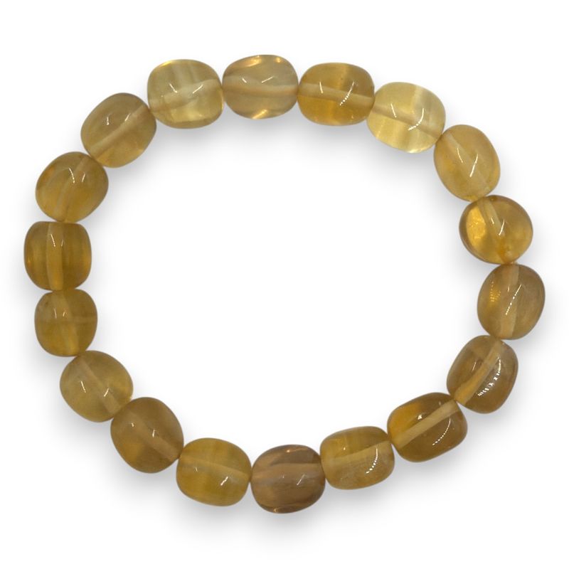 Gele fluoriet armband 8/12mm