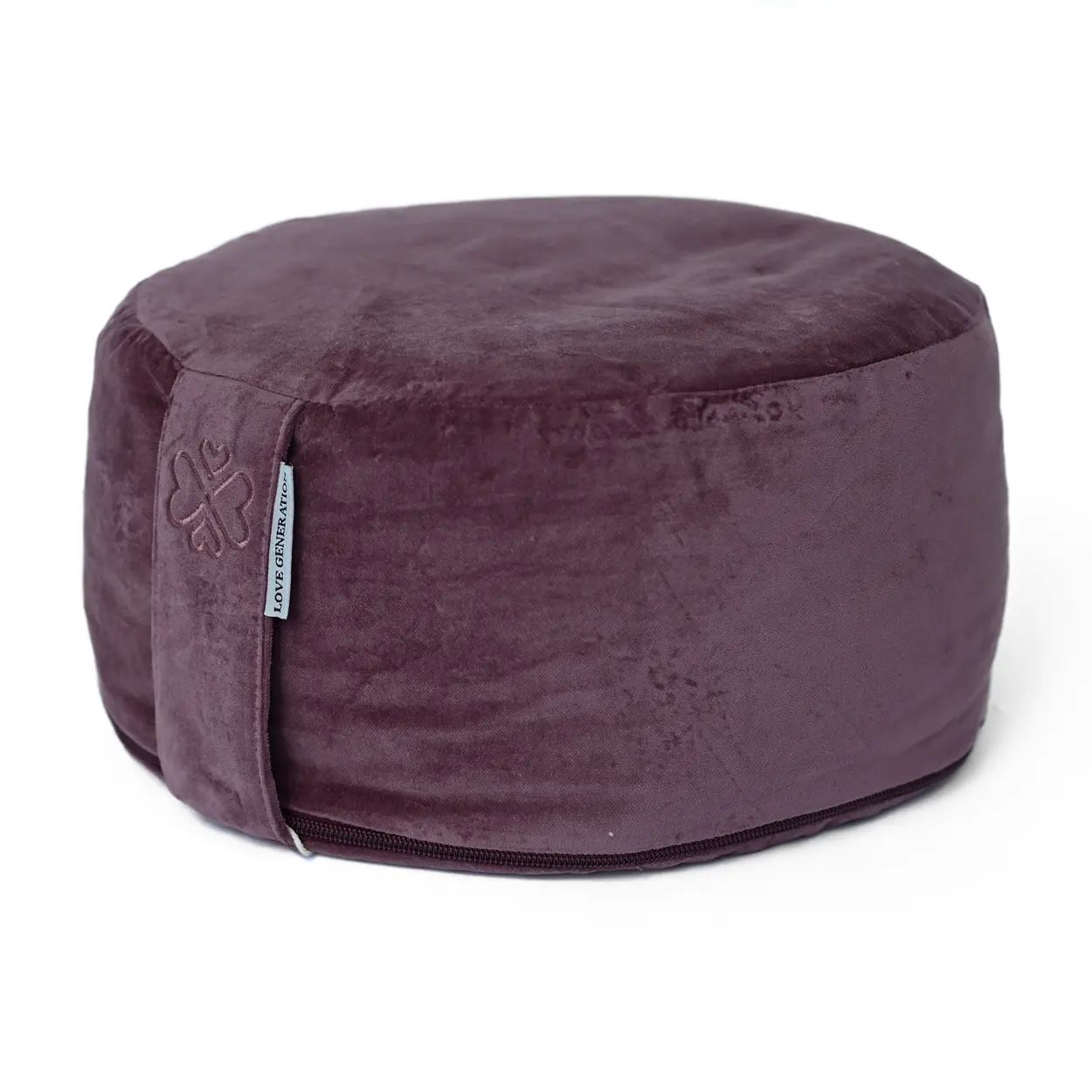 Meditatiekussen Fluweel Rond – Katoen &amp; Boekweitvulling – Wild Fig
