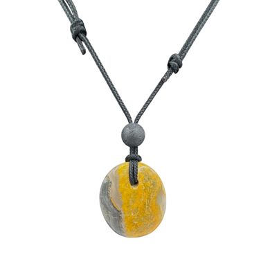 Amulet ketting bumblebee jaspis