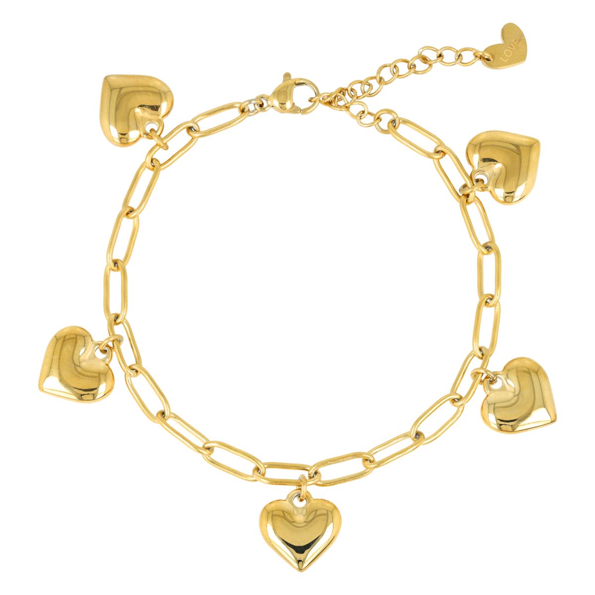 Schakelarmband met Hartjes