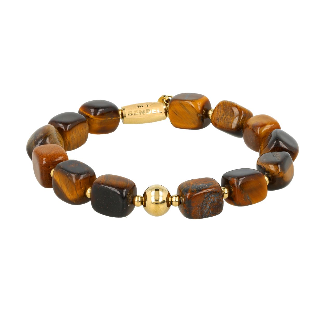 Bold Armband met Edelstenen - Tijgeroog