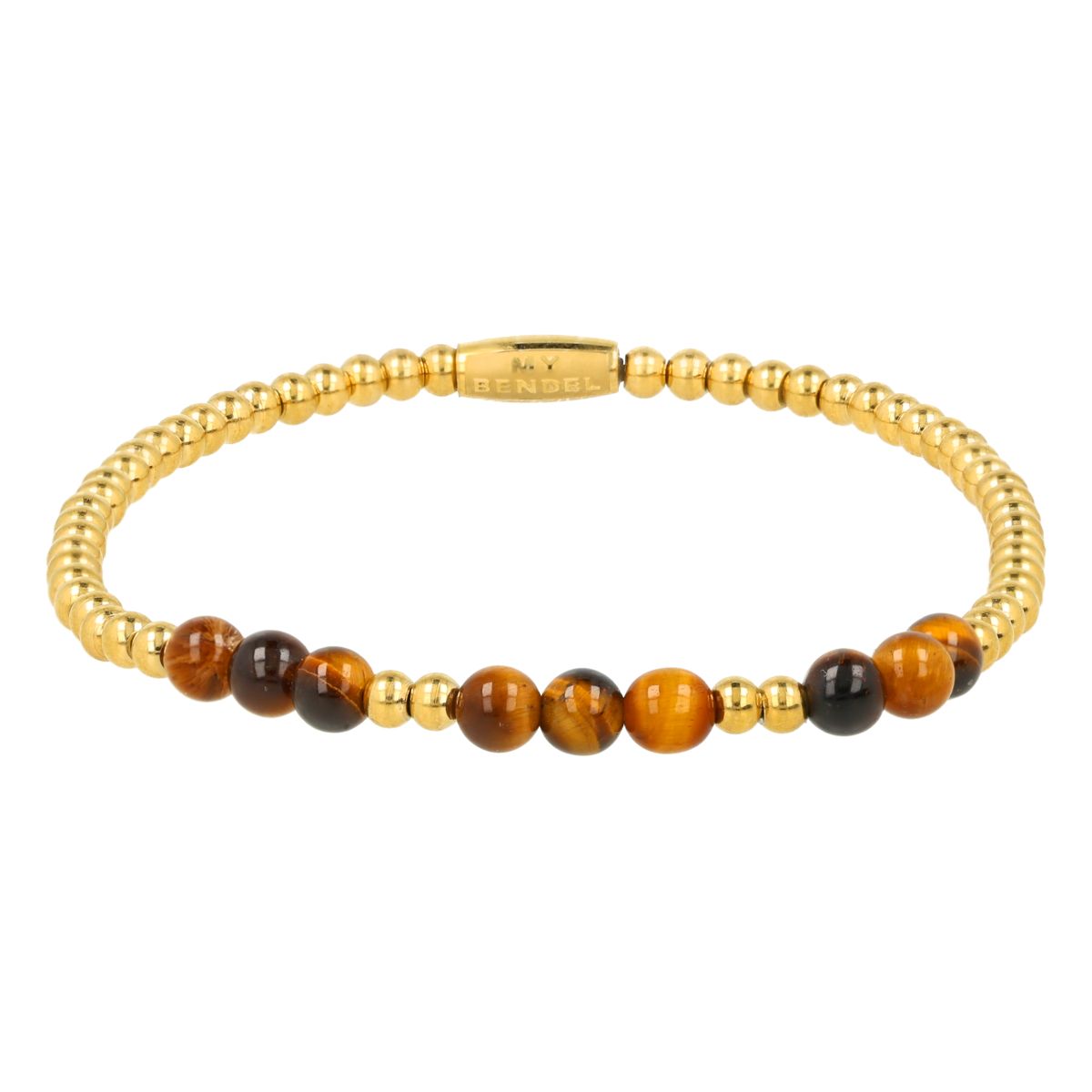 Armband met Facetgeslepen Edelstenen Kralen - Brown Agaat