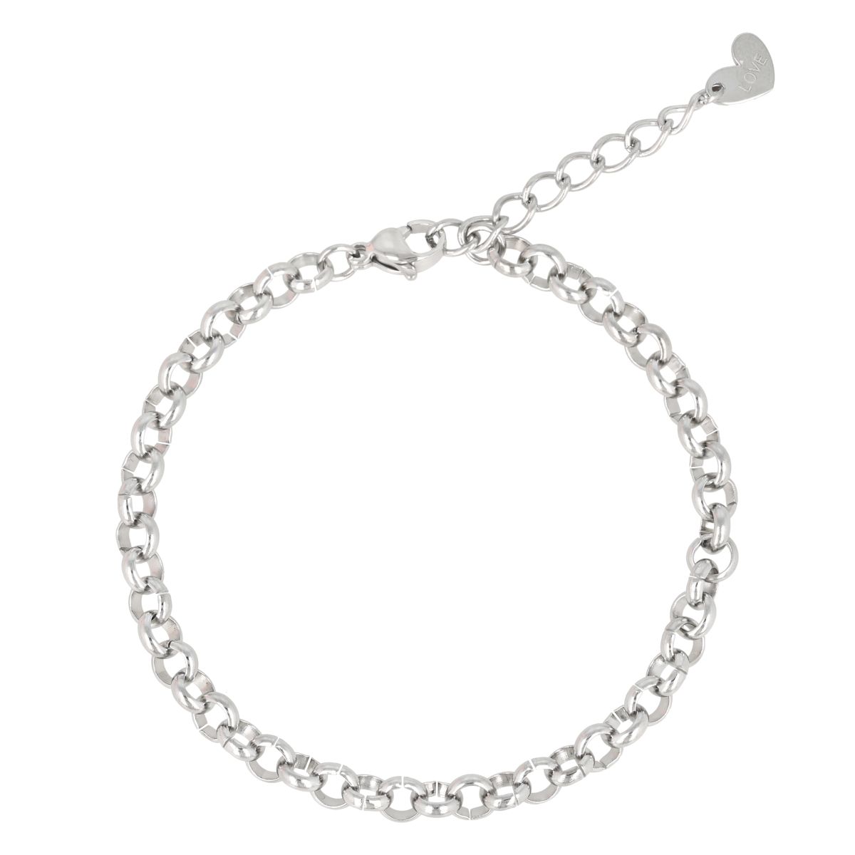 Schakelarmband - 17 cm - Zilver