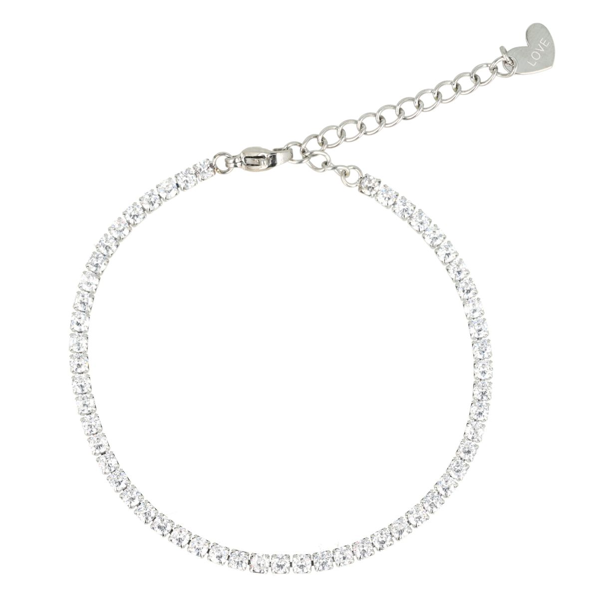 Tennisarmband met Zirkonia Steentjes - Zilver